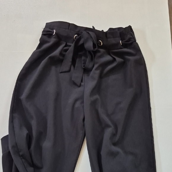BeBop Black Wide Leg Slacks - Picture 2 of 4